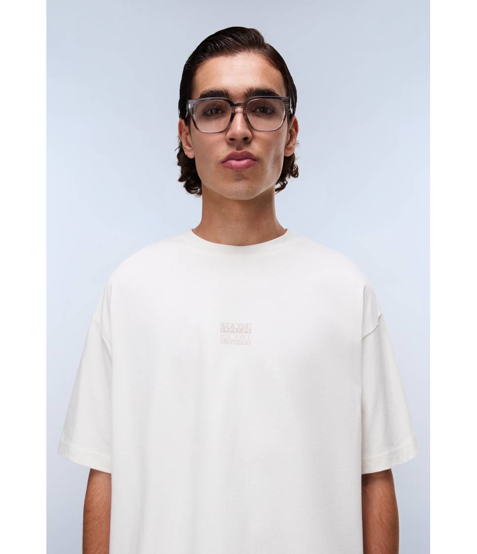 S-ELEVATED LOGO SS WHITE HERON