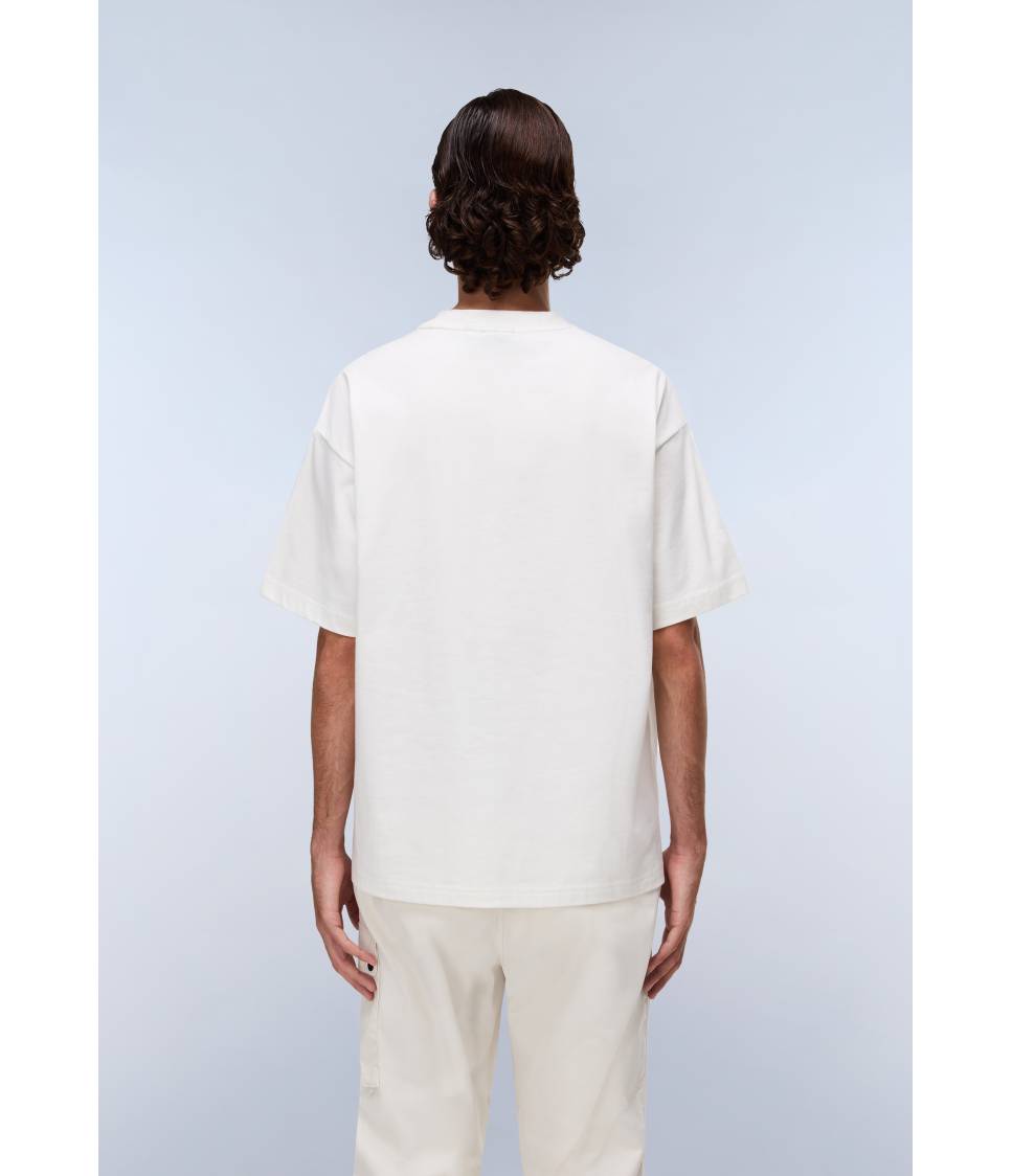 S-ELEVATED LOGO SS WHITE HERON