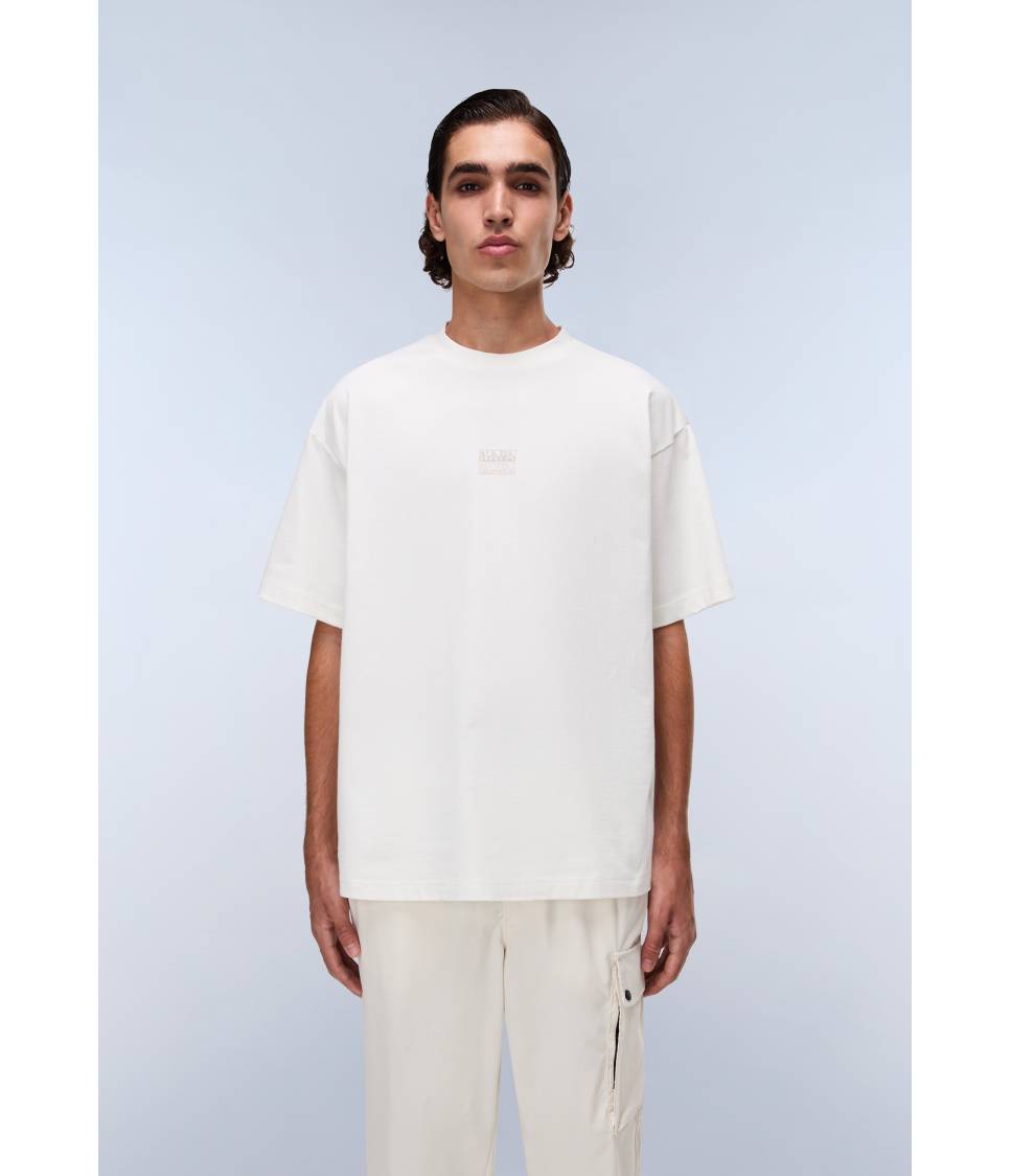 S-ELEVATED LOGO SS WHITE HERON
