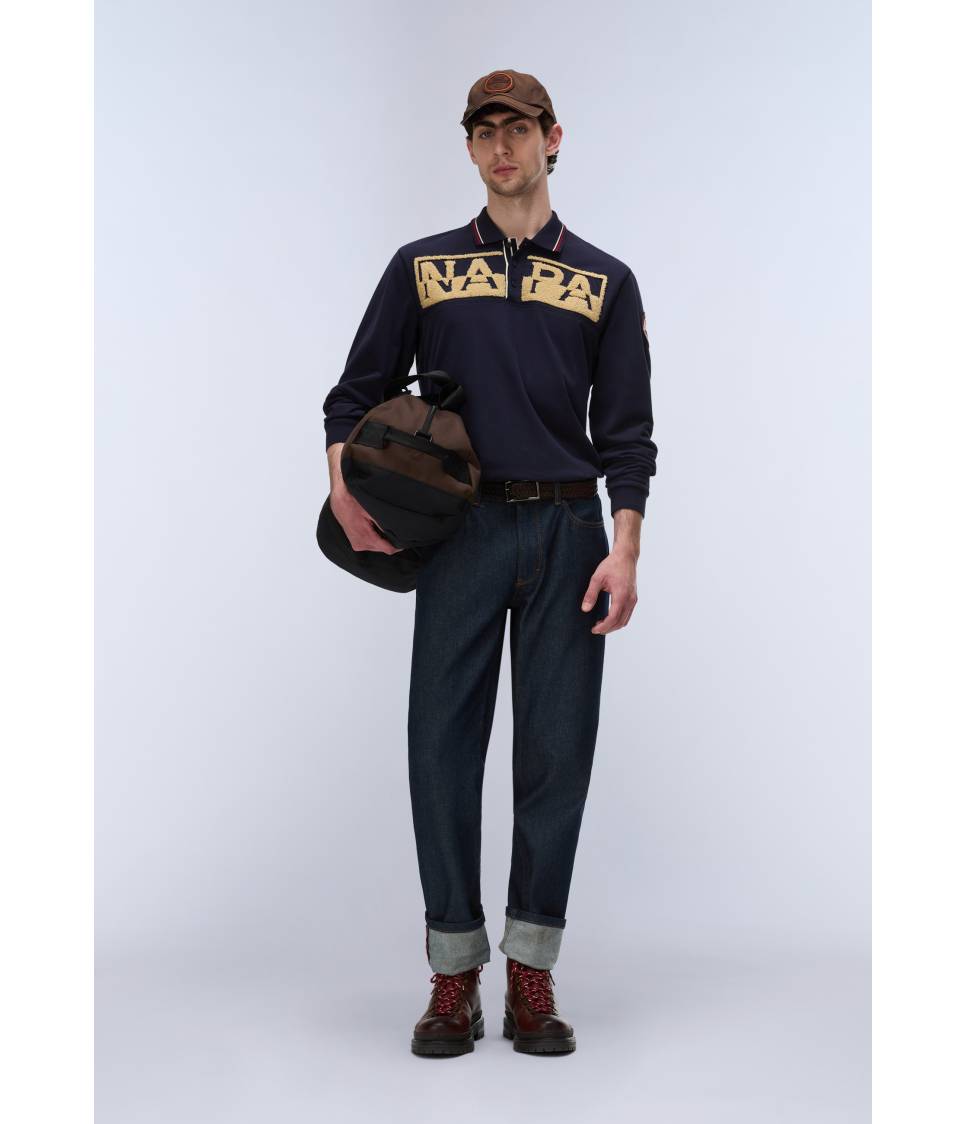 E-ARCHIVE POLO LS BLU MARINE 