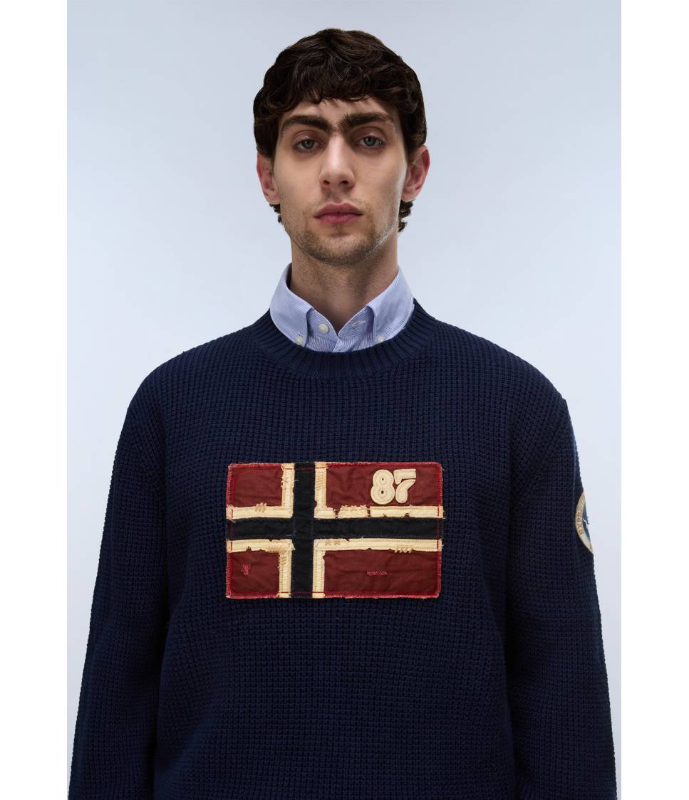 D-ARCHIVE KNIT C BLU MARINE 