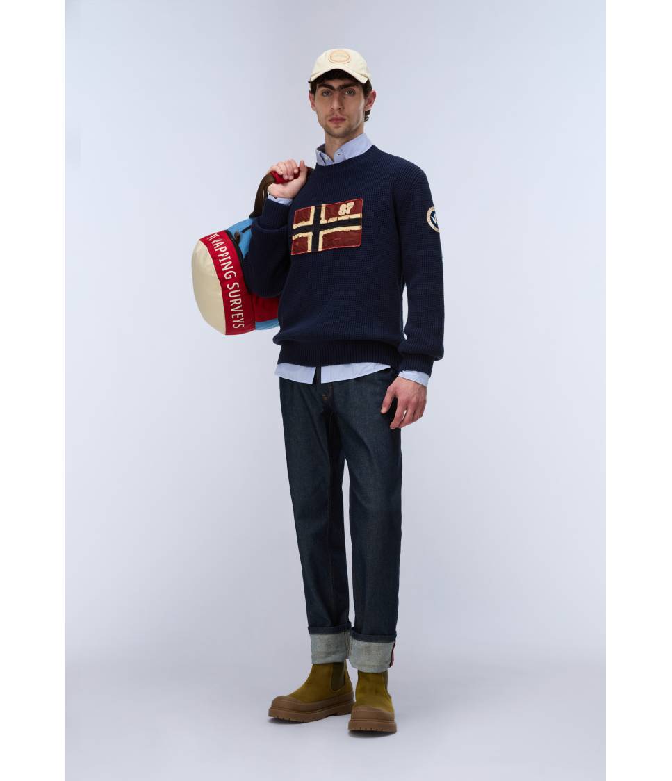 D-ARCHIVE KNIT C BLU MARINE 