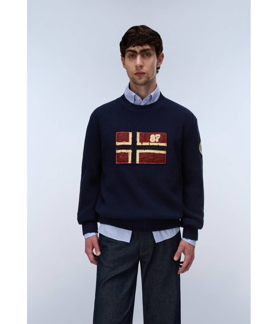 D-ARCHIVE KNIT C BLU MARINE 