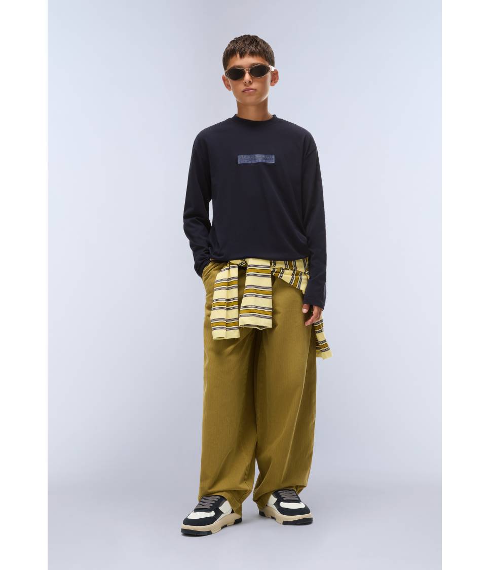 K S-NEW BOX LOGO LS BLU MARINE 