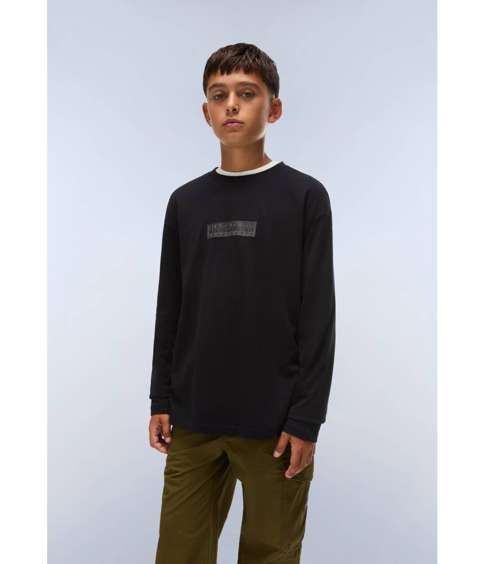K S-NEW BOX LOGO LS BLACK BEAUTY 