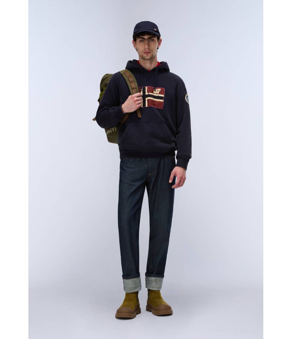 B-ARCHIVE SWEAT H BLU MARINE 