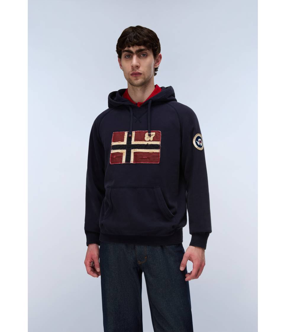 B-ARCHIVE SWEAT H BLU MARINE 