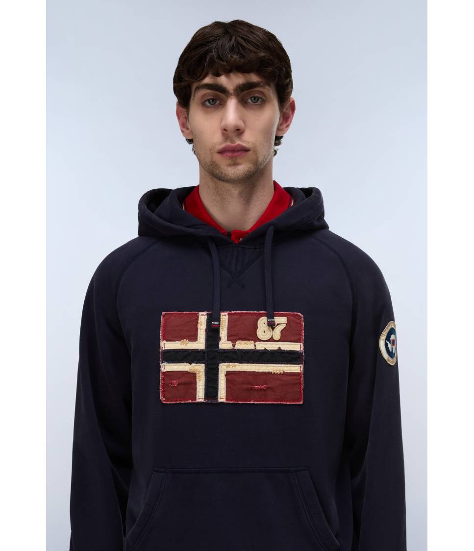 B-ARCHIVE SWEAT H BLU MARINE 